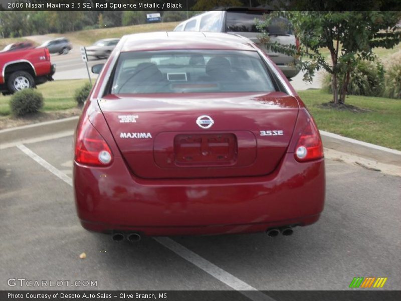 Red Opulence Metallic / Black 2006 Nissan Maxima 3.5 SE