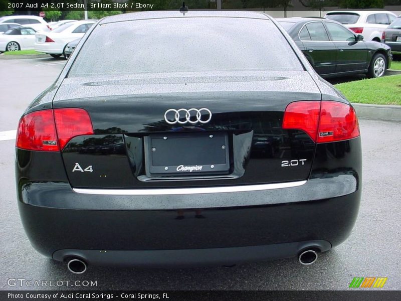 Brilliant Black / Ebony 2007 Audi A4 2.0T Sedan