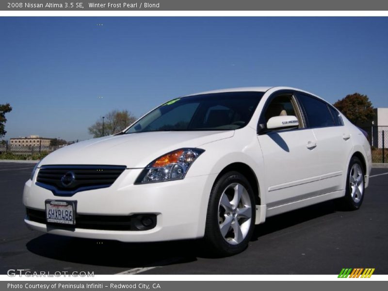 Winter Frost Pearl / Blond 2008 Nissan Altima 3.5 SE