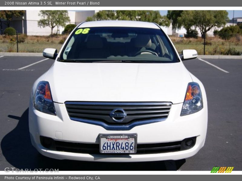 Winter Frost Pearl / Blond 2008 Nissan Altima 3.5 SE