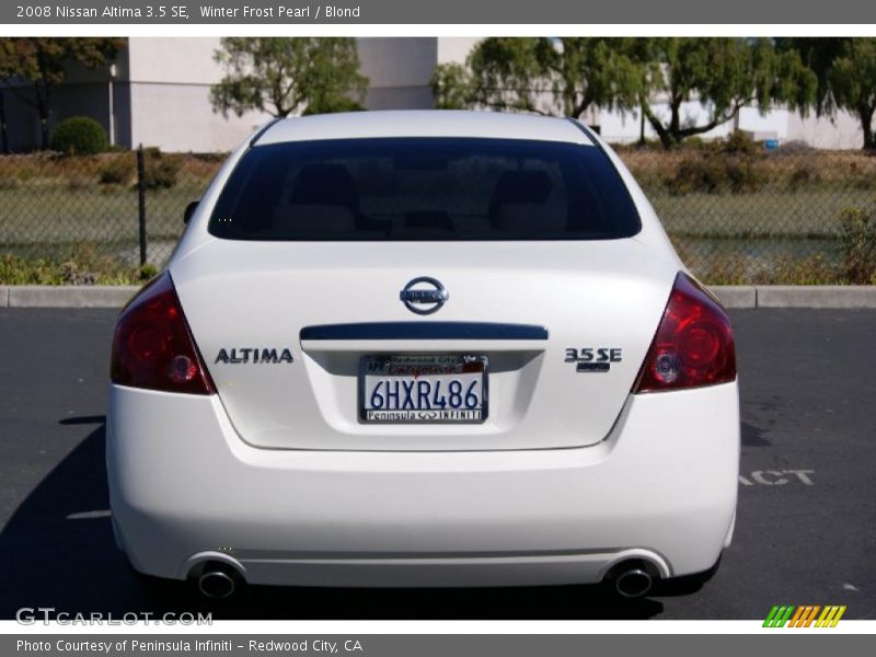 Winter Frost Pearl / Blond 2008 Nissan Altima 3.5 SE