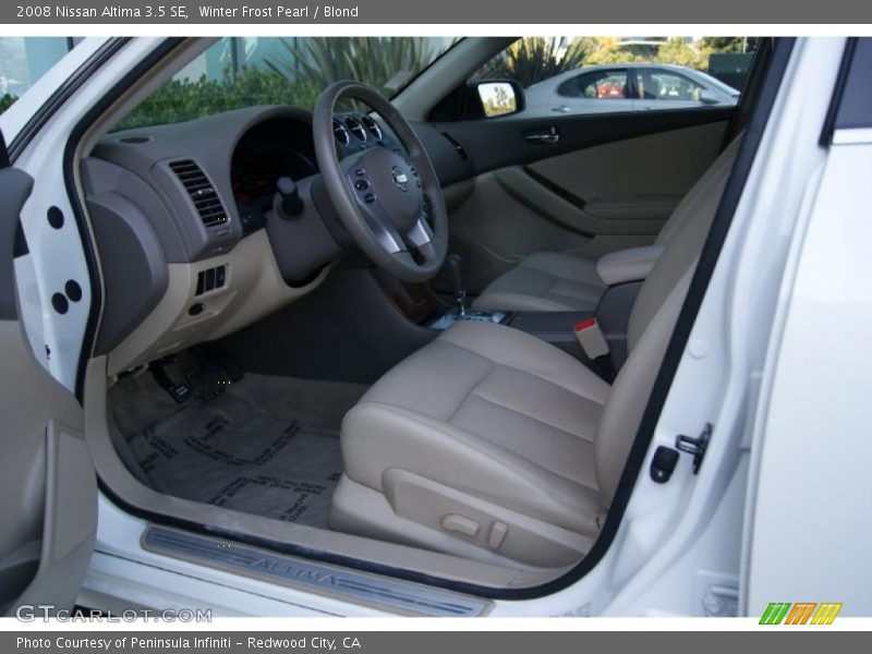 Winter Frost Pearl / Blond 2008 Nissan Altima 3.5 SE