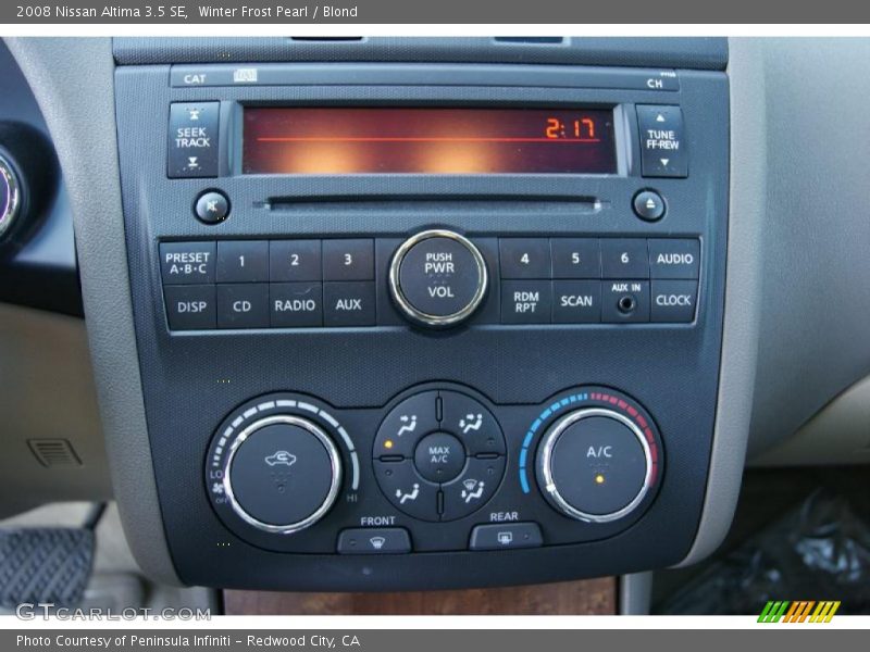 Winter Frost Pearl / Blond 2008 Nissan Altima 3.5 SE