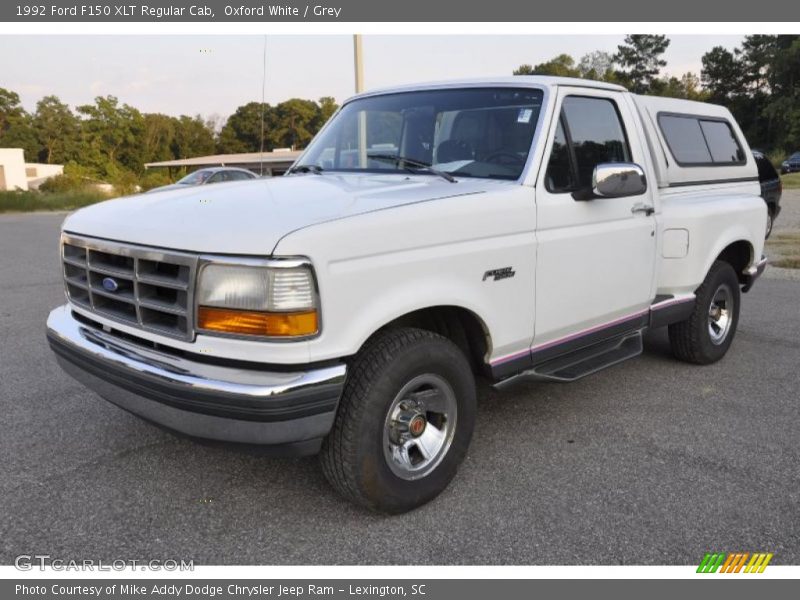 Oxford White / Grey 1992 Ford F150 XLT Regular Cab