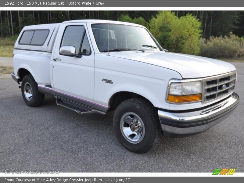 Oxford White / Grey 1992 Ford F150 XLT Regular Cab