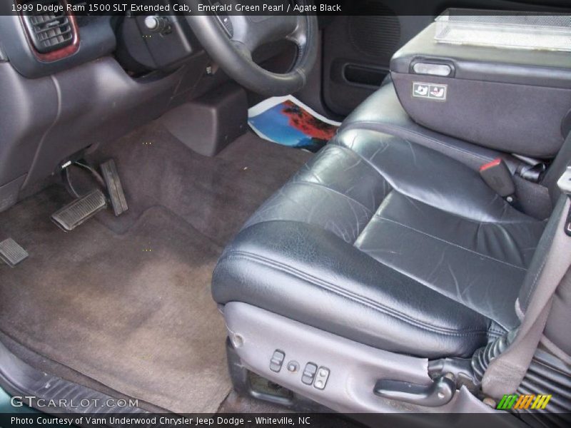 Emerald Green Pearl / Agate Black 1999 Dodge Ram 1500 SLT Extended Cab