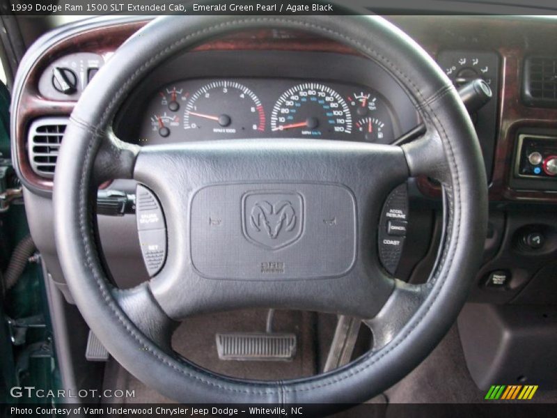 Emerald Green Pearl / Agate Black 1999 Dodge Ram 1500 SLT Extended Cab