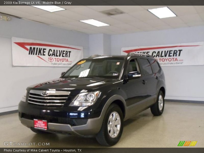 Midnite Blue / Gray 2009 Kia Borrego LX V6