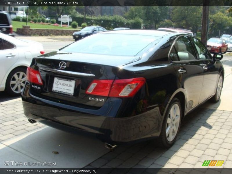 Obsidian Black / Black 2008 Lexus ES 350