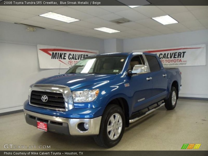 Blue Streak Metallic / Beige 2008 Toyota Tundra SR5 CrewMax