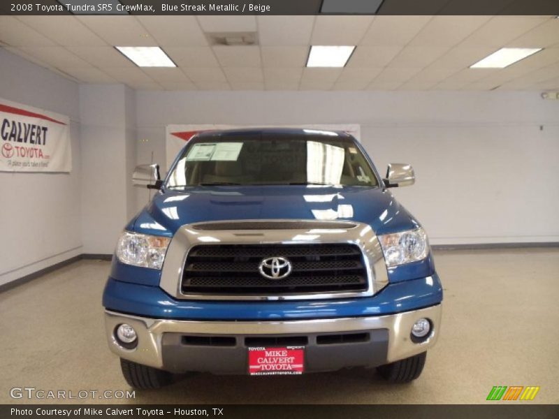 Blue Streak Metallic / Beige 2008 Toyota Tundra SR5 CrewMax