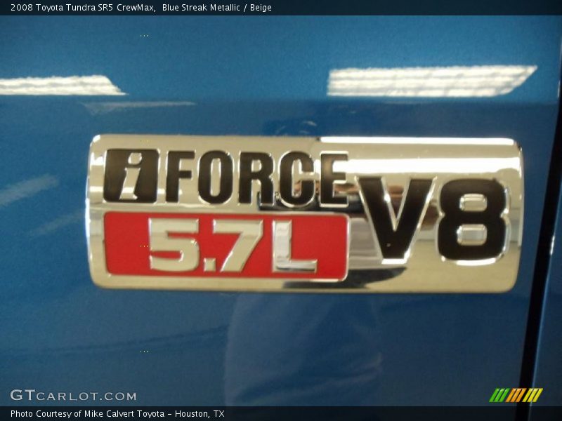 Blue Streak Metallic / Beige 2008 Toyota Tundra SR5 CrewMax