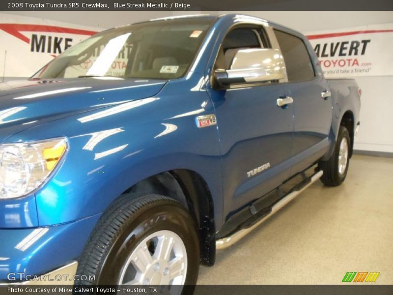 Blue Streak Metallic / Beige 2008 Toyota Tundra SR5 CrewMax
