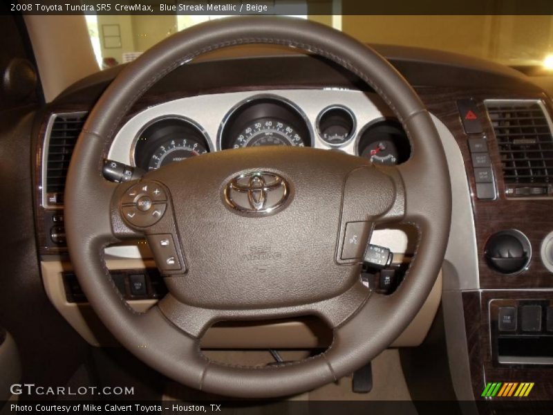 Blue Streak Metallic / Beige 2008 Toyota Tundra SR5 CrewMax