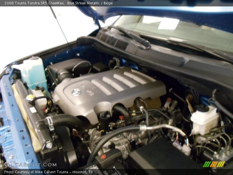 Blue Streak Metallic / Beige 2008 Toyota Tundra SR5 CrewMax