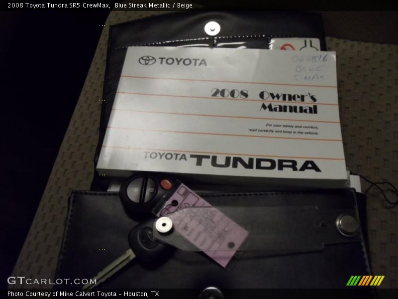 Blue Streak Metallic / Beige 2008 Toyota Tundra SR5 CrewMax