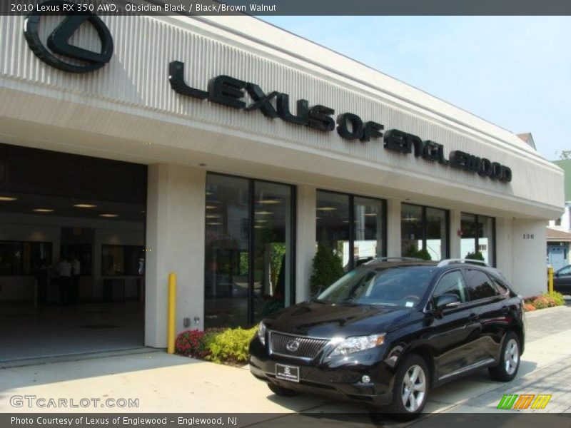 Obsidian Black / Black/Brown Walnut 2010 Lexus RX 350 AWD