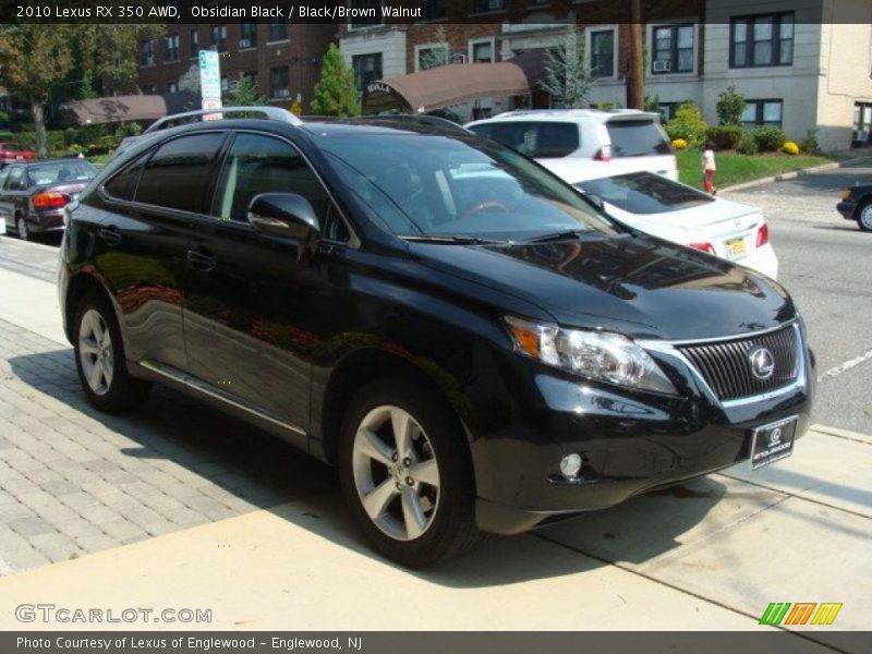 Obsidian Black / Black/Brown Walnut 2010 Lexus RX 350 AWD