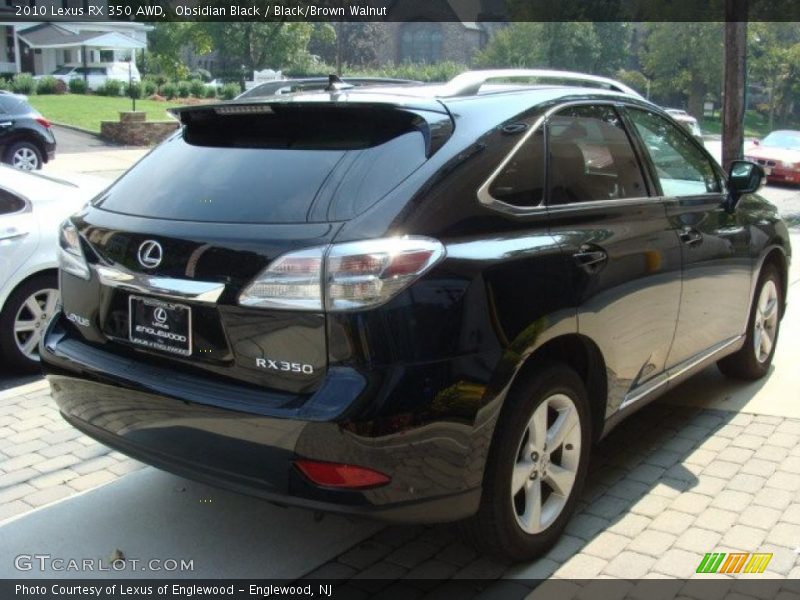 Obsidian Black / Black/Brown Walnut 2010 Lexus RX 350 AWD