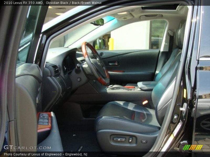 Obsidian Black / Black/Brown Walnut 2010 Lexus RX 350 AWD