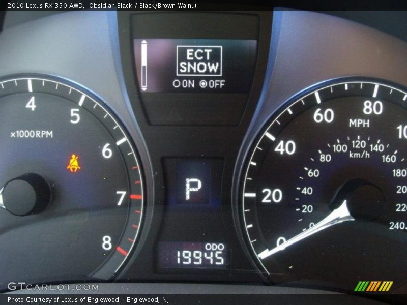 Obsidian Black / Black/Brown Walnut 2010 Lexus RX 350 AWD