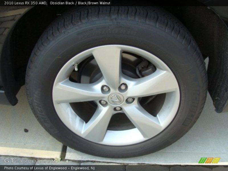 Obsidian Black / Black/Brown Walnut 2010 Lexus RX 350 AWD