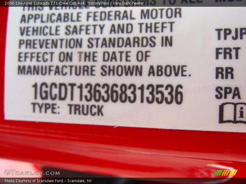 Victory Red / Very Dark Pewter 2006 Chevrolet Colorado Z71 Crew Cab 4x4