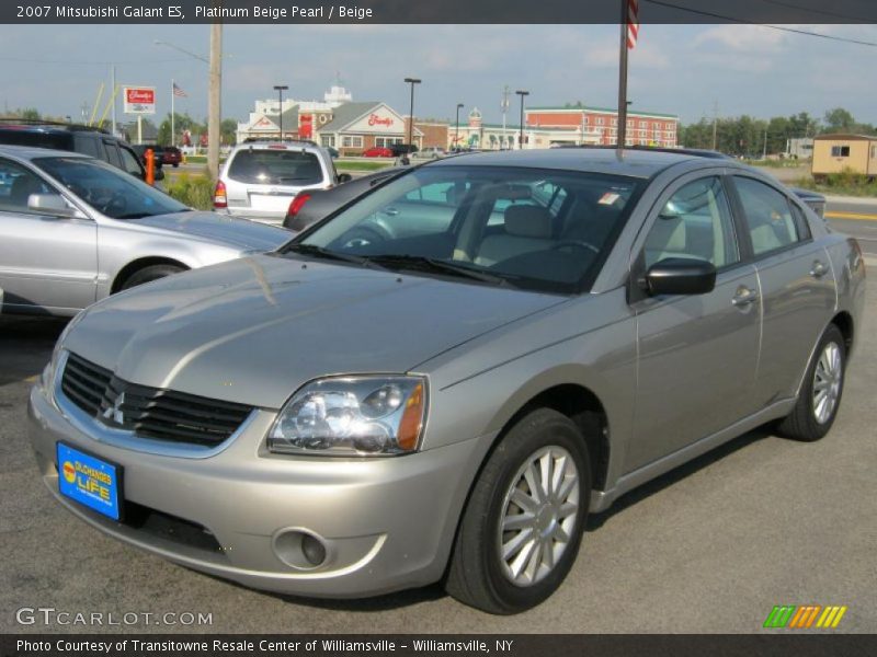 Platinum Beige Pearl / Beige 2007 Mitsubishi Galant ES