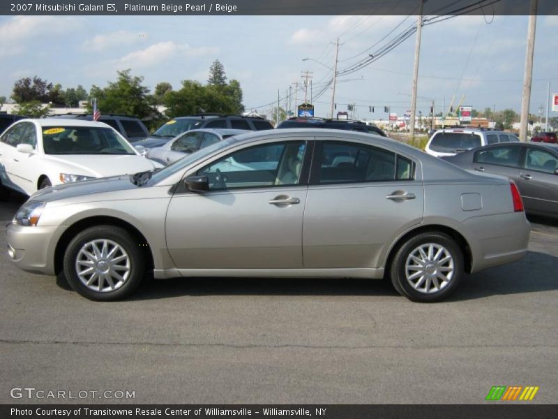 Platinum Beige Pearl / Beige 2007 Mitsubishi Galant ES