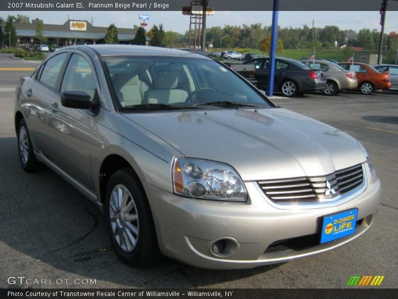 Platinum Beige Pearl / Beige 2007 Mitsubishi Galant ES