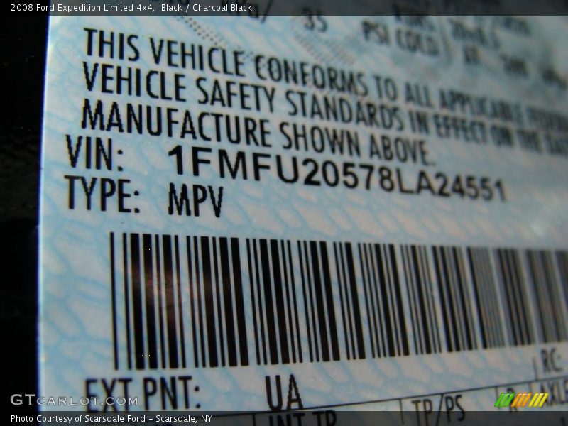 Black / Charcoal Black 2008 Ford Expedition Limited 4x4