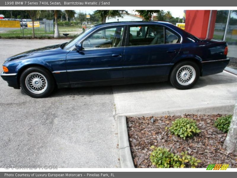 Biarritzblau Metallic / Sand 1998 BMW 7 Series 740iL Sedan