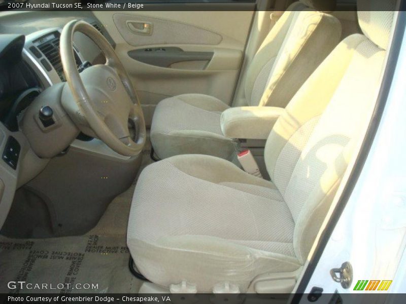 Stone White / Beige 2007 Hyundai Tucson SE