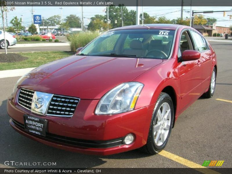 Red Opulence Metallic / Cafe Latte 2006 Nissan Maxima 3.5 SL