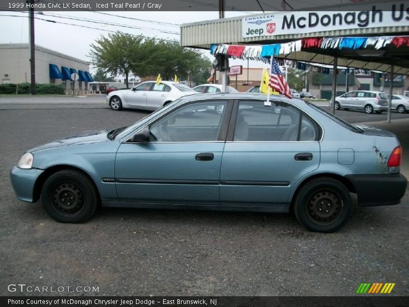 Iced Teal Pearl / Gray 1999 Honda Civic LX Sedan