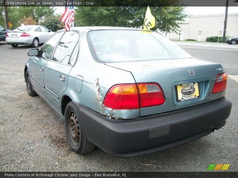 Iced Teal Pearl / Gray 1999 Honda Civic LX Sedan