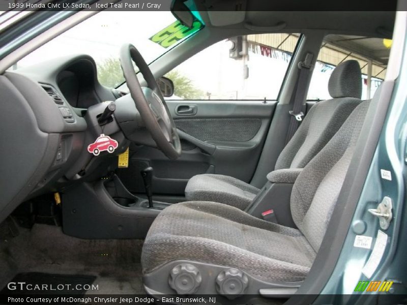 Iced Teal Pearl / Gray 1999 Honda Civic LX Sedan