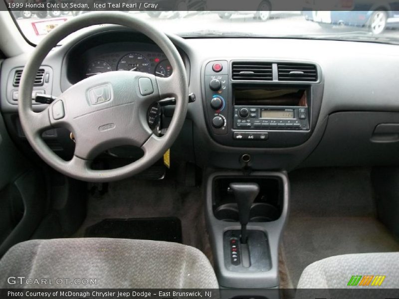Iced Teal Pearl / Gray 1999 Honda Civic LX Sedan
