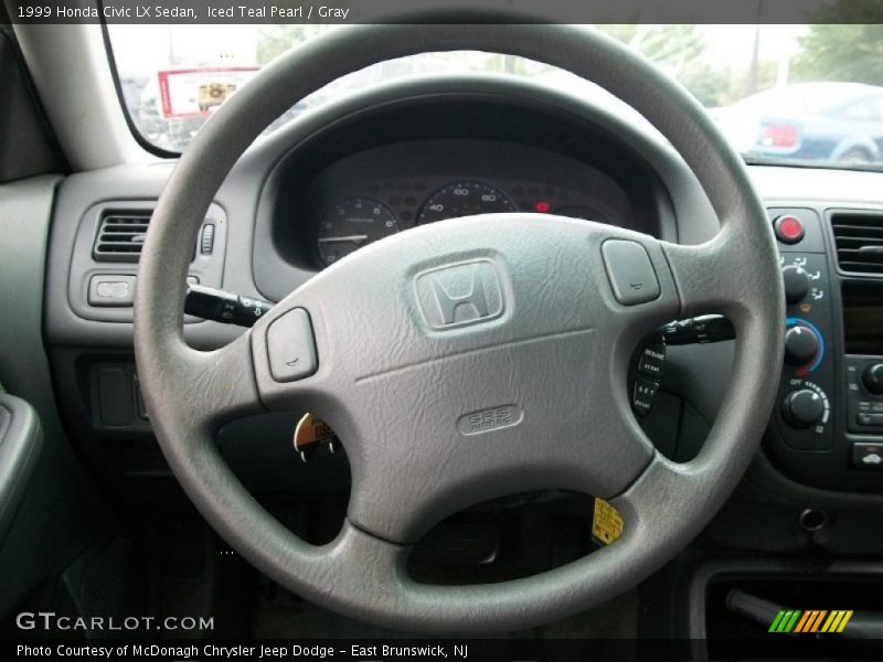 Iced Teal Pearl / Gray 1999 Honda Civic LX Sedan