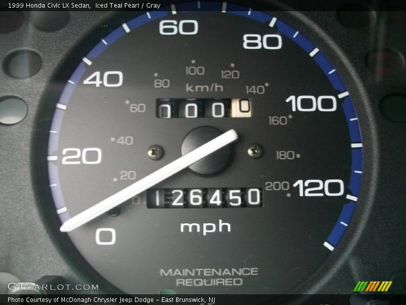 Iced Teal Pearl / Gray 1999 Honda Civic LX Sedan