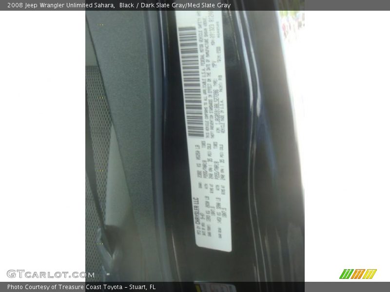 Black / Dark Slate Gray/Med Slate Gray 2008 Jeep Wrangler Unlimited Sahara