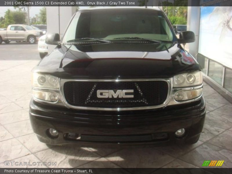 Onyx Black / Gray Two Tone 2001 GMC Sierra 1500 C3 Extended Cab 4WD