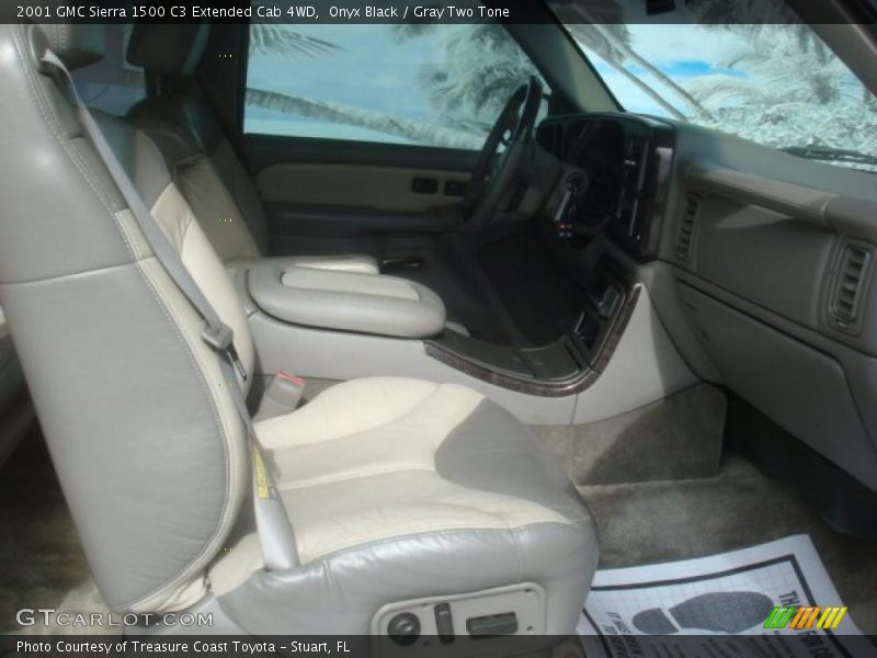 Onyx Black / Gray Two Tone 2001 GMC Sierra 1500 C3 Extended Cab 4WD