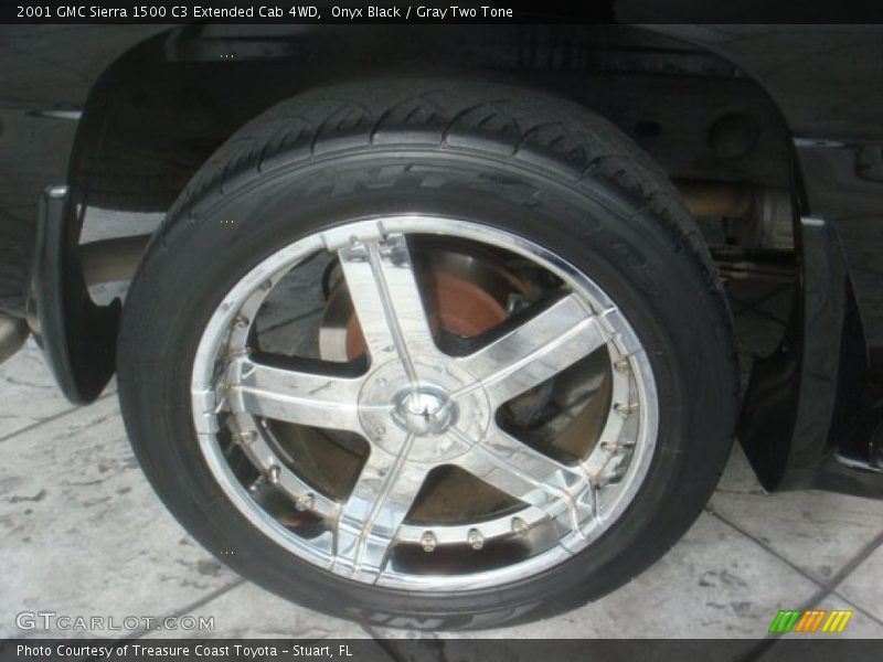 Onyx Black / Gray Two Tone 2001 GMC Sierra 1500 C3 Extended Cab 4WD
