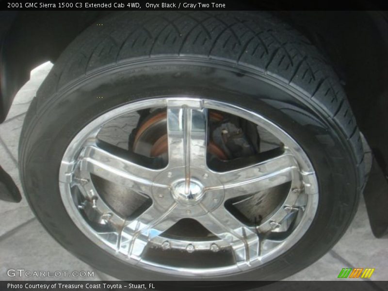 Onyx Black / Gray Two Tone 2001 GMC Sierra 1500 C3 Extended Cab 4WD