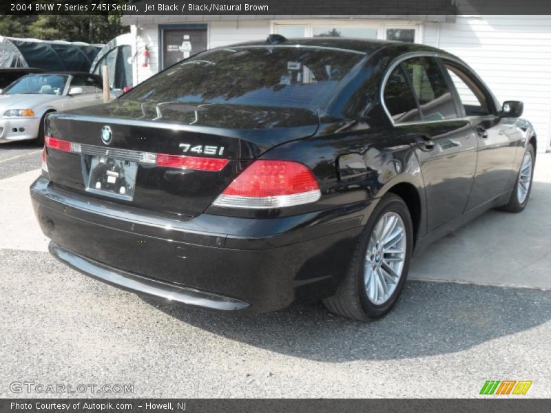 Jet Black / Black/Natural Brown 2004 BMW 7 Series 745i Sedan