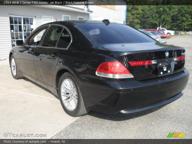 Jet Black / Black/Natural Brown 2004 BMW 7 Series 745i Sedan