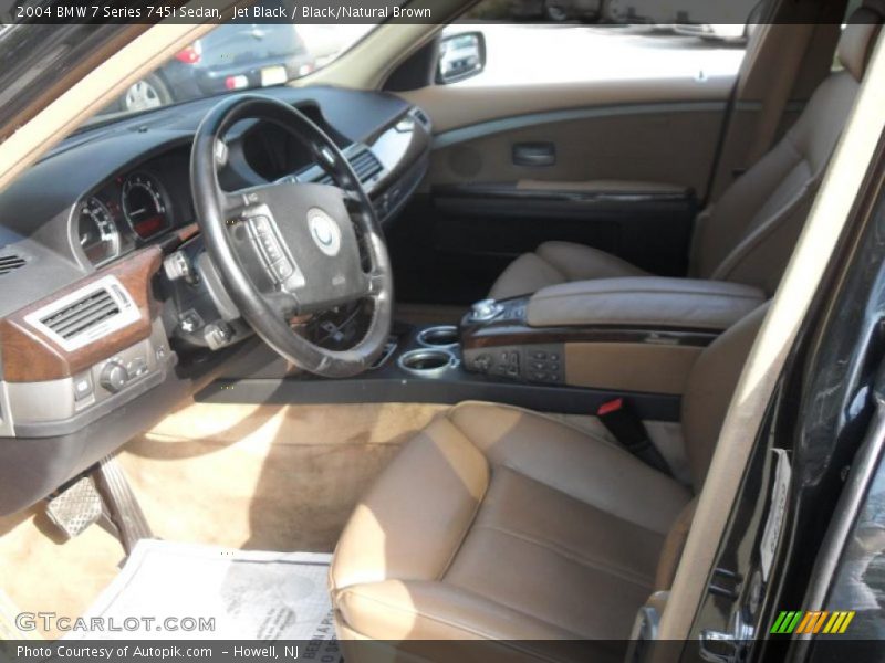 Jet Black / Black/Natural Brown 2004 BMW 7 Series 745i Sedan