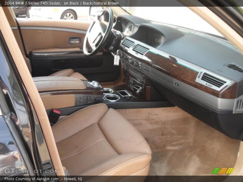 Jet Black / Black/Natural Brown 2004 BMW 7 Series 745i Sedan