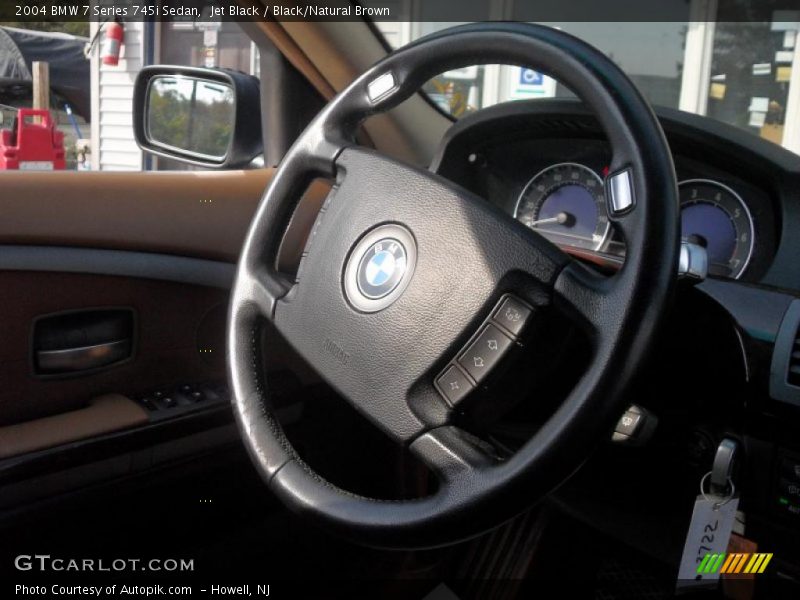 Jet Black / Black/Natural Brown 2004 BMW 7 Series 745i Sedan